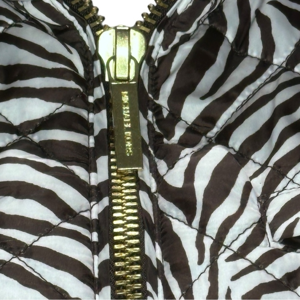 Michael Kors Animal Print Brown & White Vest Size Small - Picture 7 of 10